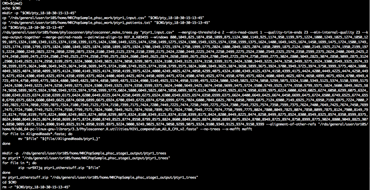 Bash script to generate read alignments, stage 1 of analysis of large population-based sample.